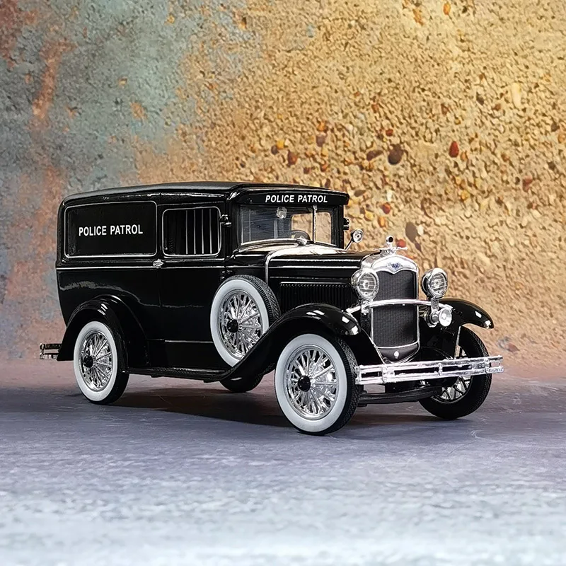 

Литая модель автомобиля 1:18 для Ford, грузовик-доставка, полицейский патруль, классическая модель автомобиля, коллекция для взрослых, сувенирн...