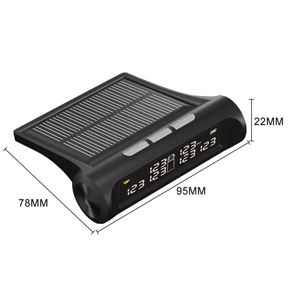 433 92 МГц TPMS USB Солнечная зарядная панель Автомобильная сигнализация давления в
