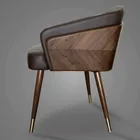 Современный обеденный стул из массива дерева, мебель для дома и гостиной, складной диван, кресло для ресторана, кожаный стул, художественная спинка