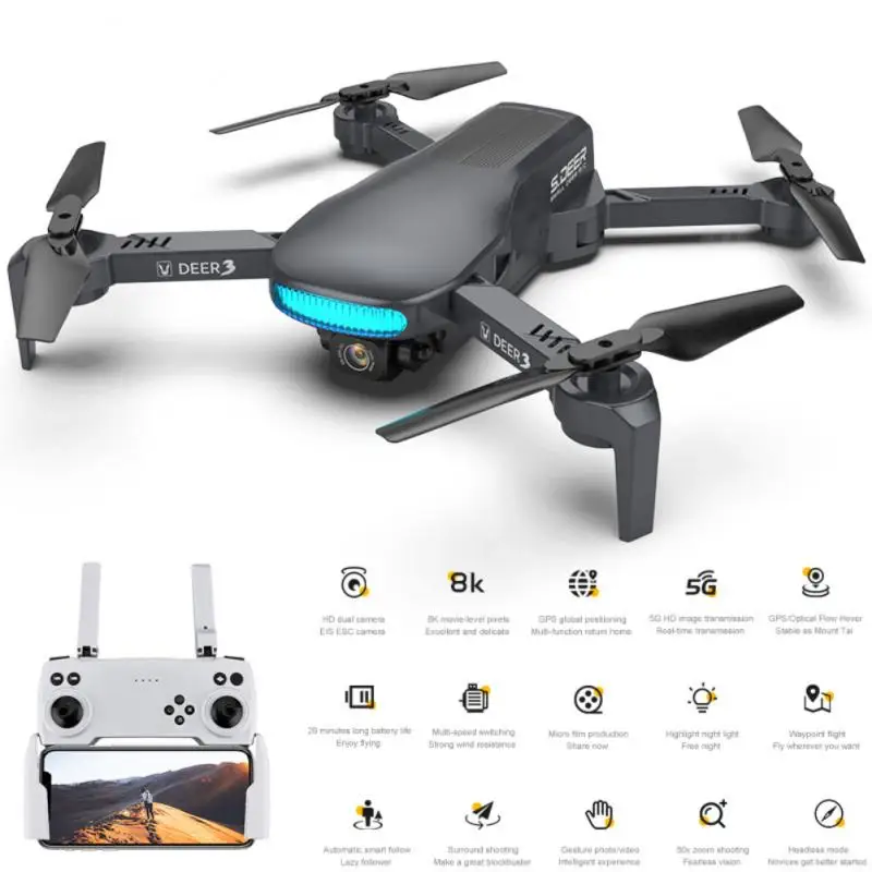 

LU3 MAX GPS Drone 8K Hd Dual Camera Profesional Helicopter FPV Dron Foldable Rc Quadcopter 5G Wifi Brushless Motor Drones