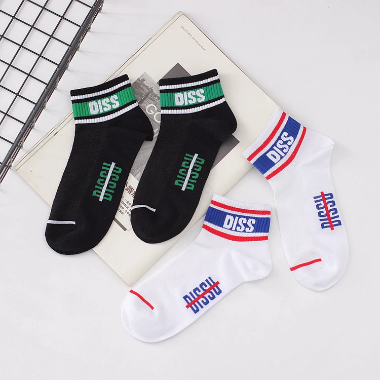 Носки мужские короткие 10 шт. = 5 пар хлопковые Модные дышащие тапочки для уличного