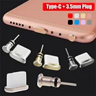 Пылезащитный Разъем для наушников типа C, разъем для разъема 3,5 мм, разъем для Мобильный телефон-карты, для Samsung Oneplus Huawei