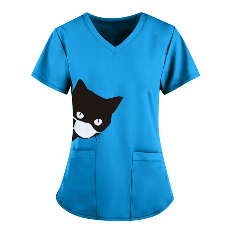 

Women's Short Sleeve Summer V Neck T-Shirt Lady's Casual Tunic Blouse Tee Shirt