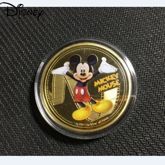 

Disney Cartoon Mickey Color Gold Commemorative Coin Set 7 Cute Tooth Fairy Gold Coins Mickey Mouse Coins