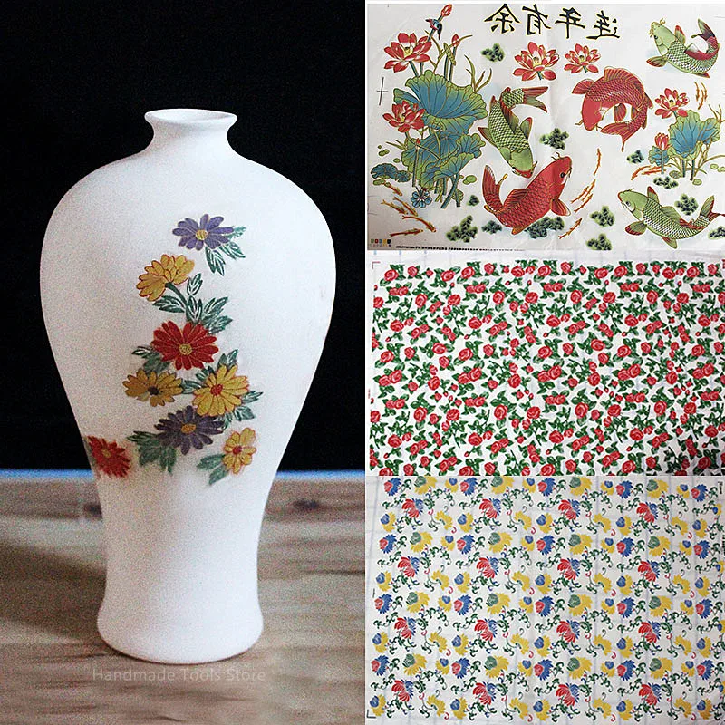 Переводная бумага для полимерной глины термостойкие керамические наклейки 1 шт.