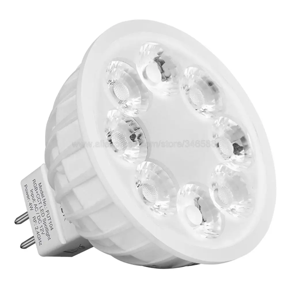 Miboxer FUT104 4 Вт RGB + CCT умный WiFi светодиодный светильник MR16 AC/DC12V 2 4G 4Zone дистанционное