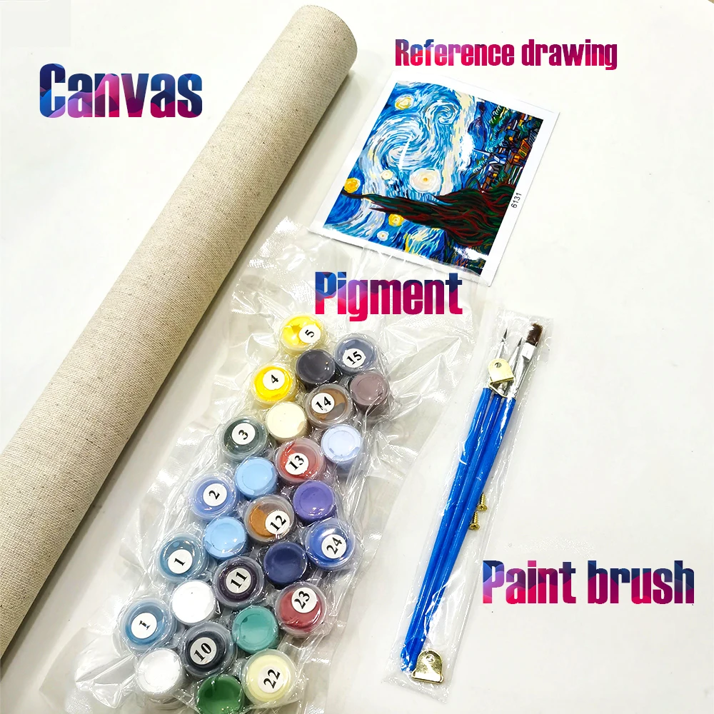 KADISCHE Painting By Numbers Scenery DIY Oil Coloring owl Canvas Paint Art Pictures Home Decor | Дом и сад