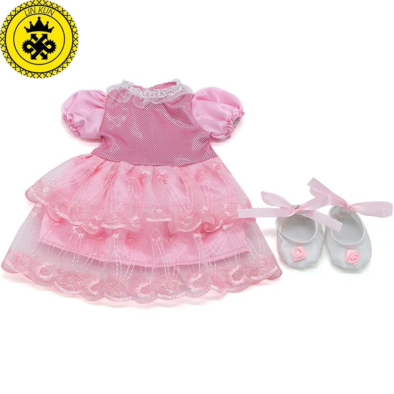 4 цвета Детская кукольная одежда красное кружевное платье юбка принцессы + туфли