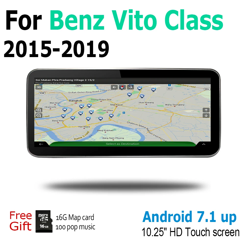 Android автомобильный GPS Navi карта для Mercedes Benz Vito Class 2015 ~ 2019 NTG оригинальный стиль