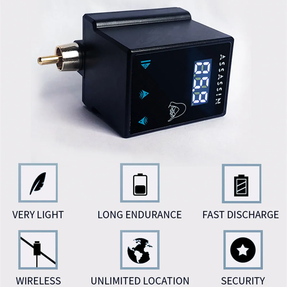Новый беспроводной ЖК-блок питания для татуировок мини аккумуляторная батарея