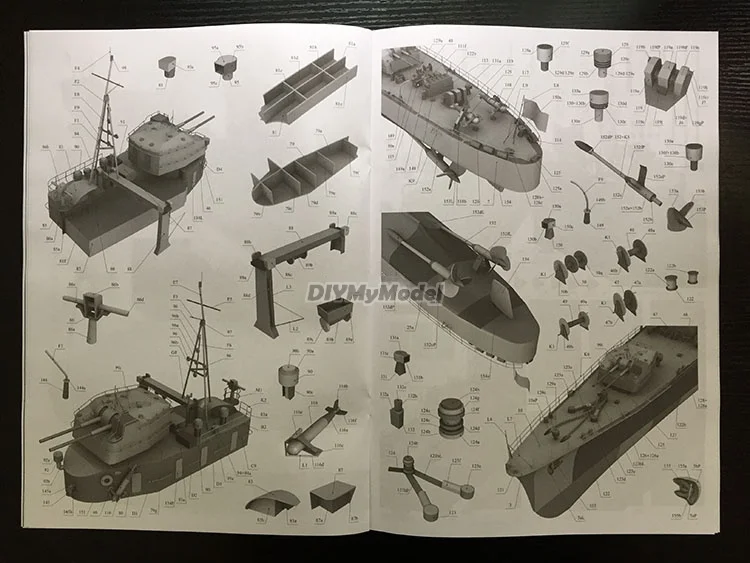 DIYMyModeI IJN amatsukaze1:200, BRICOLAJE, manualidades, Kit de modelos de papel, rompecabezas de juguete hechos a mano, regalo, utillaje de pel&iacute;cula-5