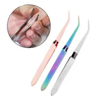 Портативный Пинцет для формирования ногтей из нержавеющей стали C-образный зажим инструмент для УФ-геля пинчеры скульптурный зажим для дизайна ногтей Лечение удлинения