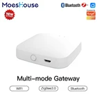 Шлюз MoesHouse многорежимный ZigBee, умный сетевой хаб с Wi-Fi и Bluetooth, работает с приложением Tuya Smart, Голосовое управление через Alexa Google Home