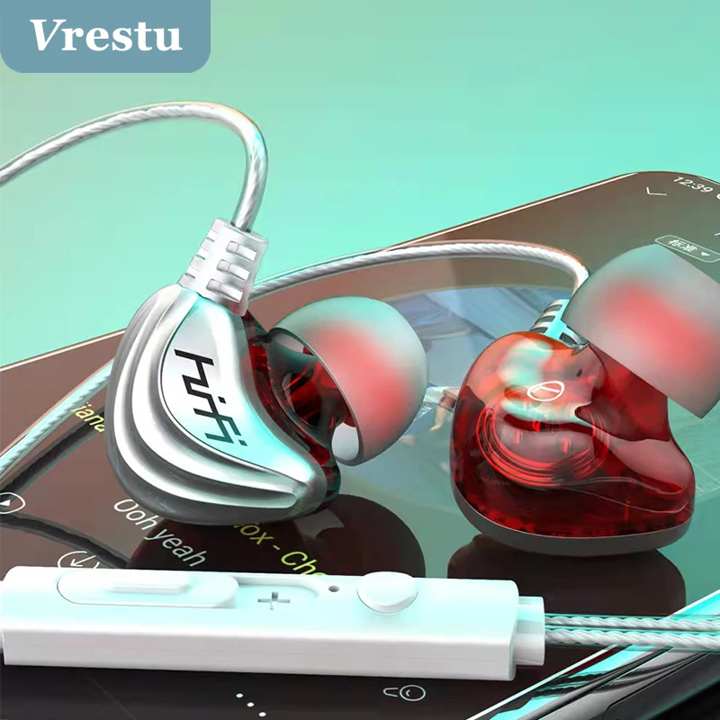 

Type-C Wired Earphone Sport Fashion Headsets Bass 3.5mm Headphone In-ear Earbuds with Microphone for Samsung Xiaomi Huawei OPPO