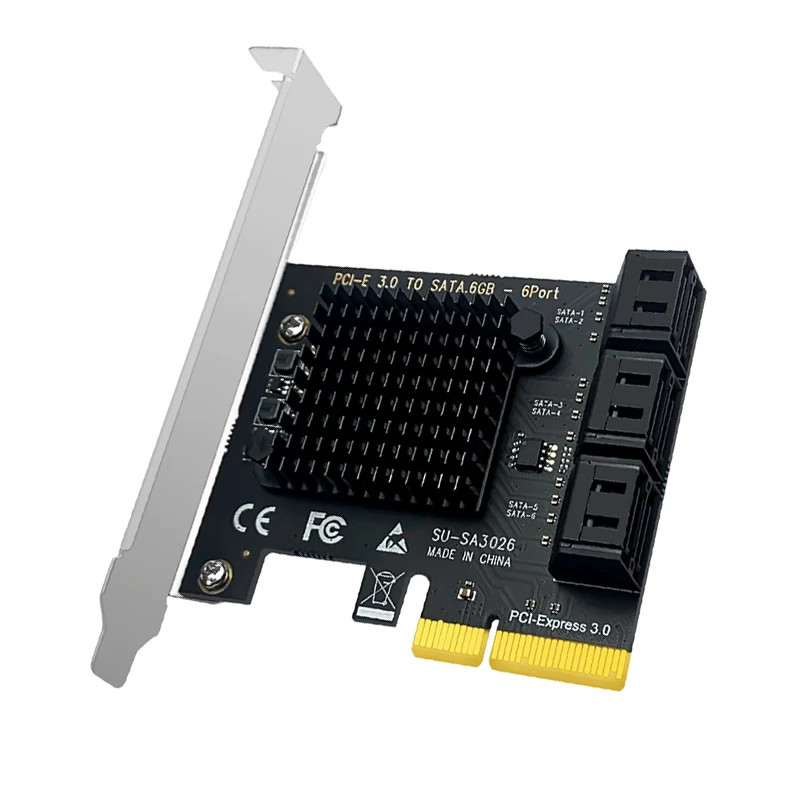 

Chi a Mining 6 портов SATA 6 Гбит/с к PCI Express контроллерная карта PCIe к SATA 3 III адаптер PCI-E Райзер Плата расширения для ПК