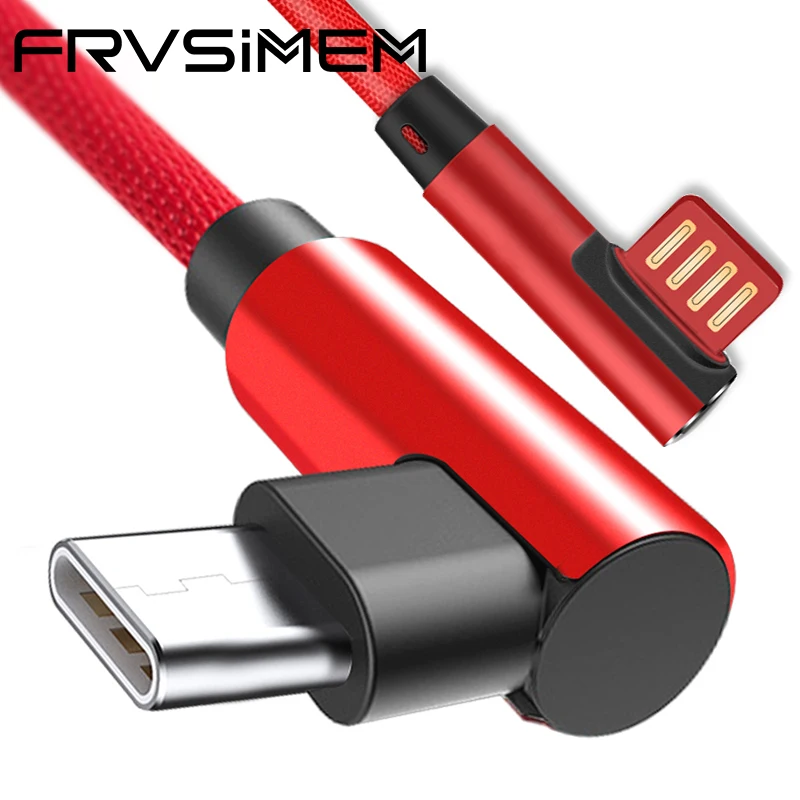 Кабель для передачи данных USB Type C кабель быстрой зарядки Samsung Xiaomi Huawei 90 градусов L c