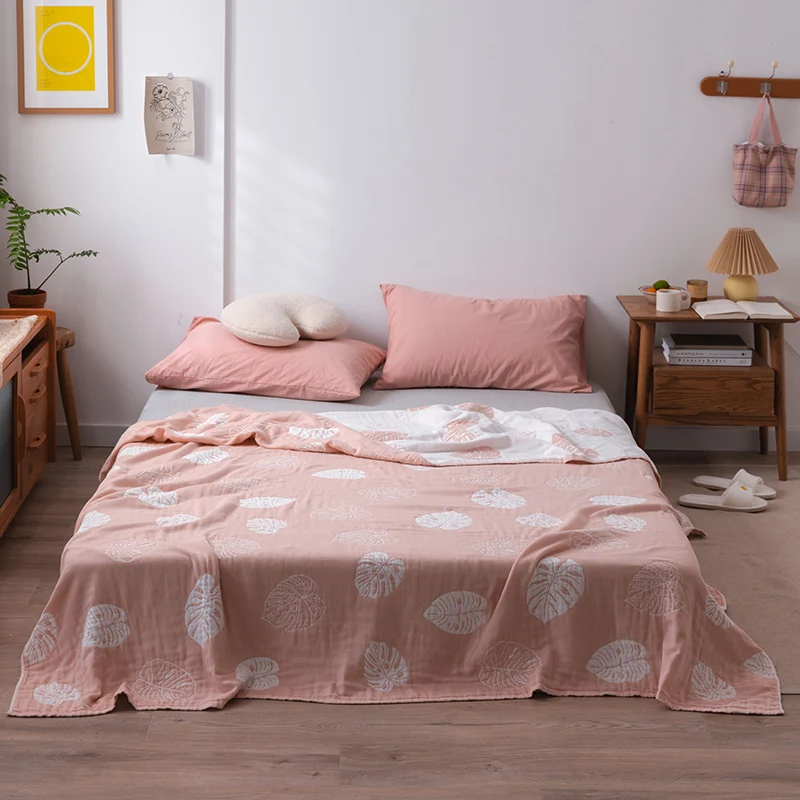 

Blanket 100%Cotton Gauze Throw Breathable Summer Quilt Bed Linen Single Bedclothes For Children Adult Home Textile 200*230cm