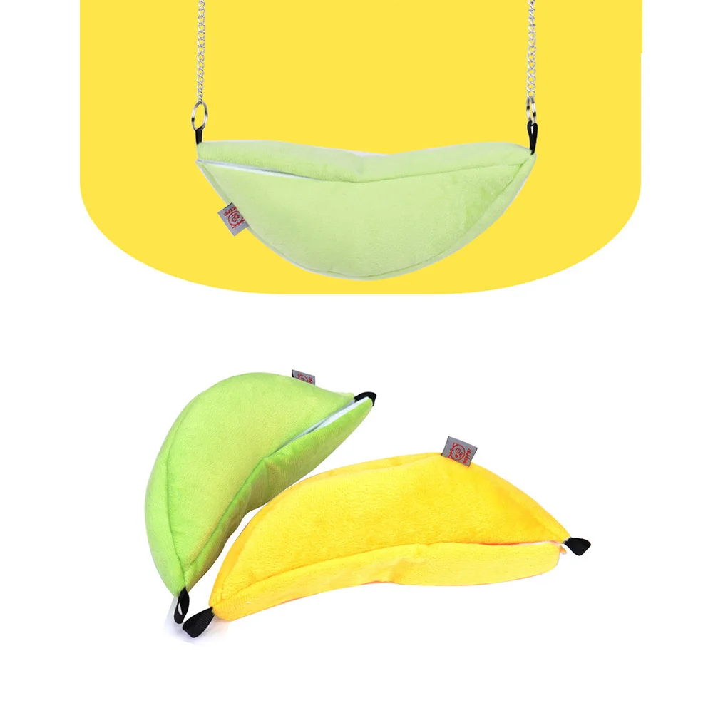 novelty banana shape nest plush cotton hamster warm house hammock rat mouse living house hanging tree beds hamster accessories free global shipping