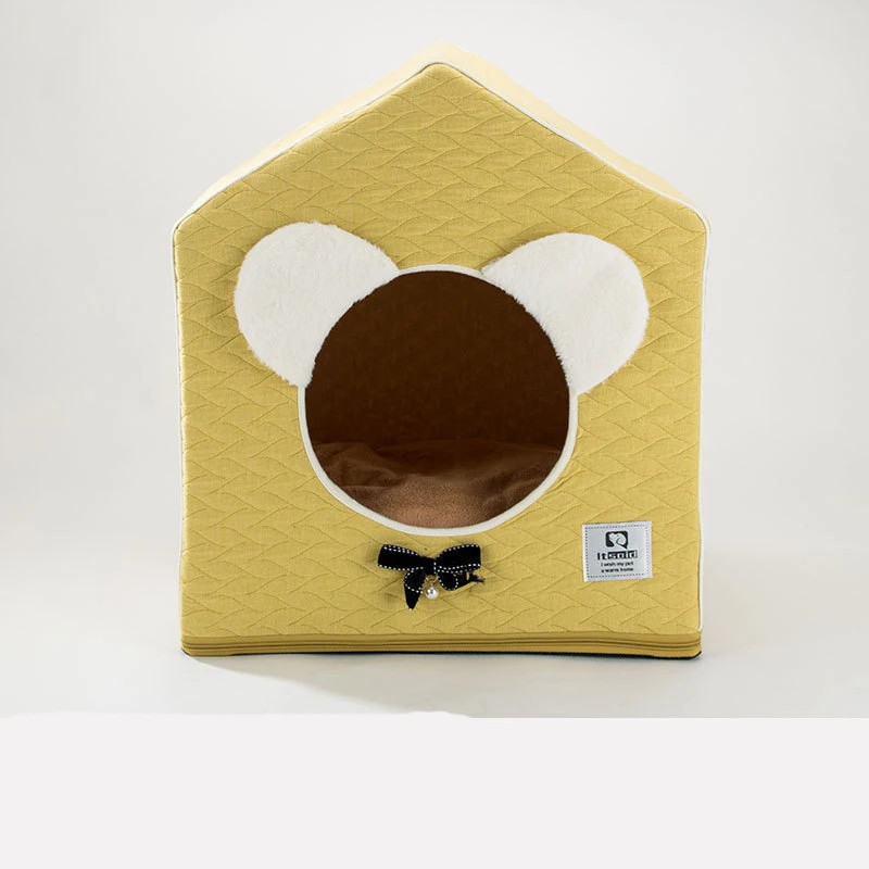 Домик для собак в помещении съемная зимняя удобная кровать щенка Houne высокое