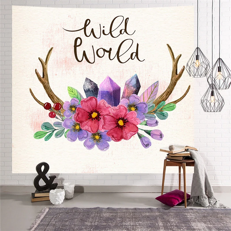 Слон гобелен настенный на стену для домашнего декора анималистический Настенный