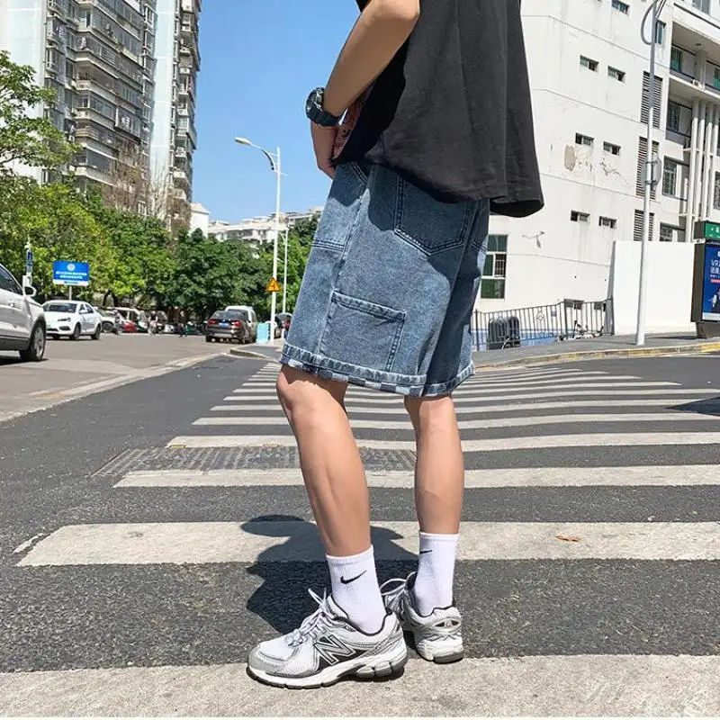 

New Men's Clothing Summer Thin Men's Denim Shorts Youth Street Shorts Fashion Casual Loose Five-point Pants Overalls Shorts