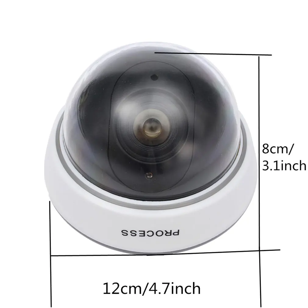 

Dummy Dome CCTV Camera Outdoor Indoor Fake CCTV Security Camera Hemispherical Flashing LED Simulation Camera
