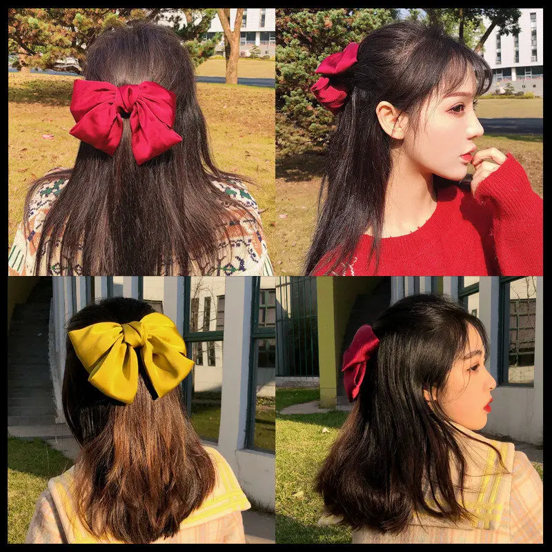 

Web celebrity big bow hairpin girl hairpin Korean version hairpin headwear clip back spring clip