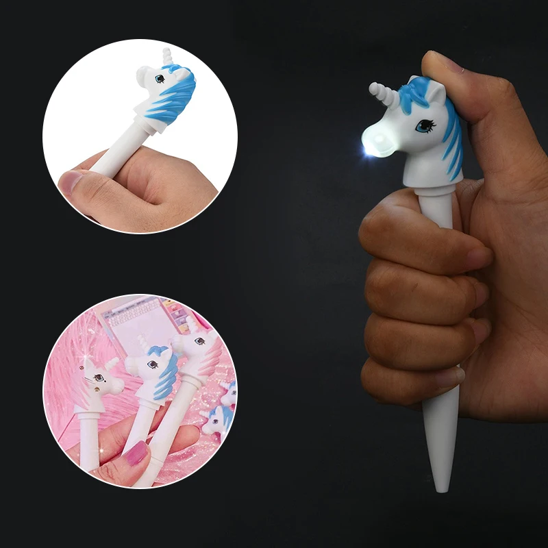 Глобальный единорог мультфильм Фонарь ручка креативный Мультфильм светящийся