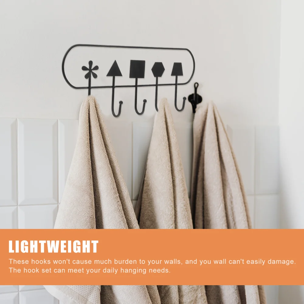 

1 Set European Clothing Rack Door Iron Hook Coat Hanger Keys Hanging Accessory