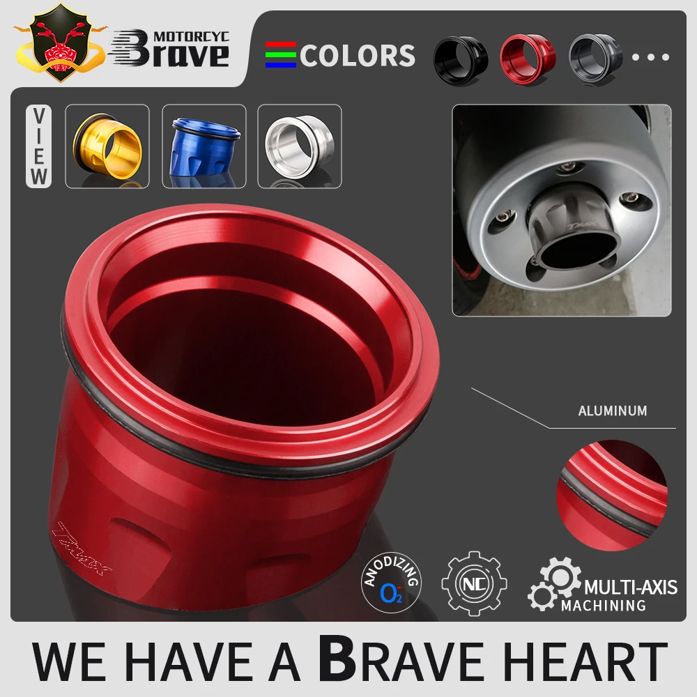 

T max Motorcycle Muffler Tail Ends CNC Aluminum Exhaust Tip Cover For Yamaha T-max 530 T MAX TMAX 530 TMAX 500 2012-2016 tmax530