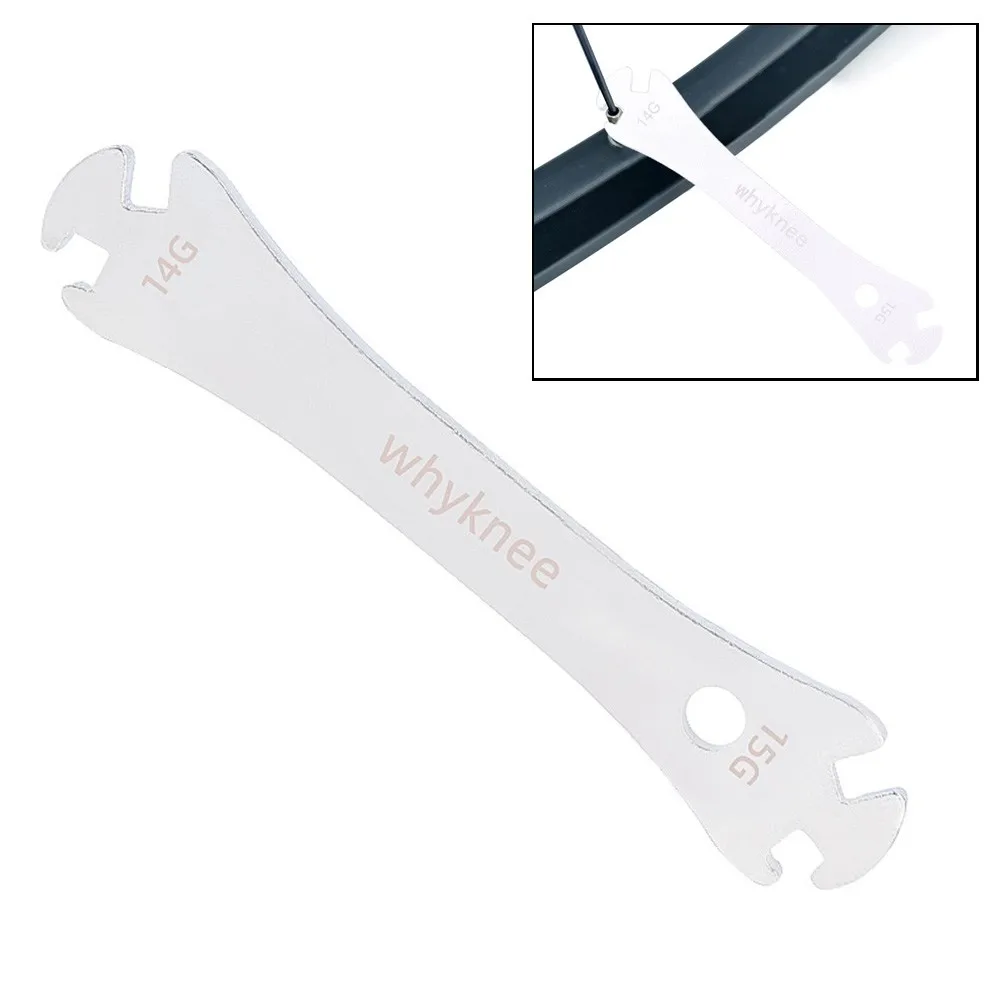 

Stainless Steel Bicycle Spoke Wrench Bicycle Bike Rim Wheel Spokes Wrench Fastening Correction Device Repair Tool 14/15G