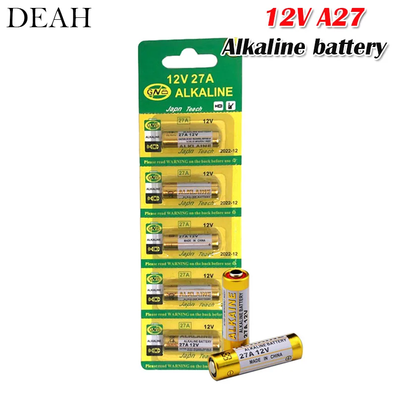 5pcs 12V 27A Alkaine аккумуляторы G27A MN27 MS27 GP27A A27 L828 V27GA ALK27A A27BP K27A VR27 R27A для дверной звонок сигнализация Пульт дистанционного управления