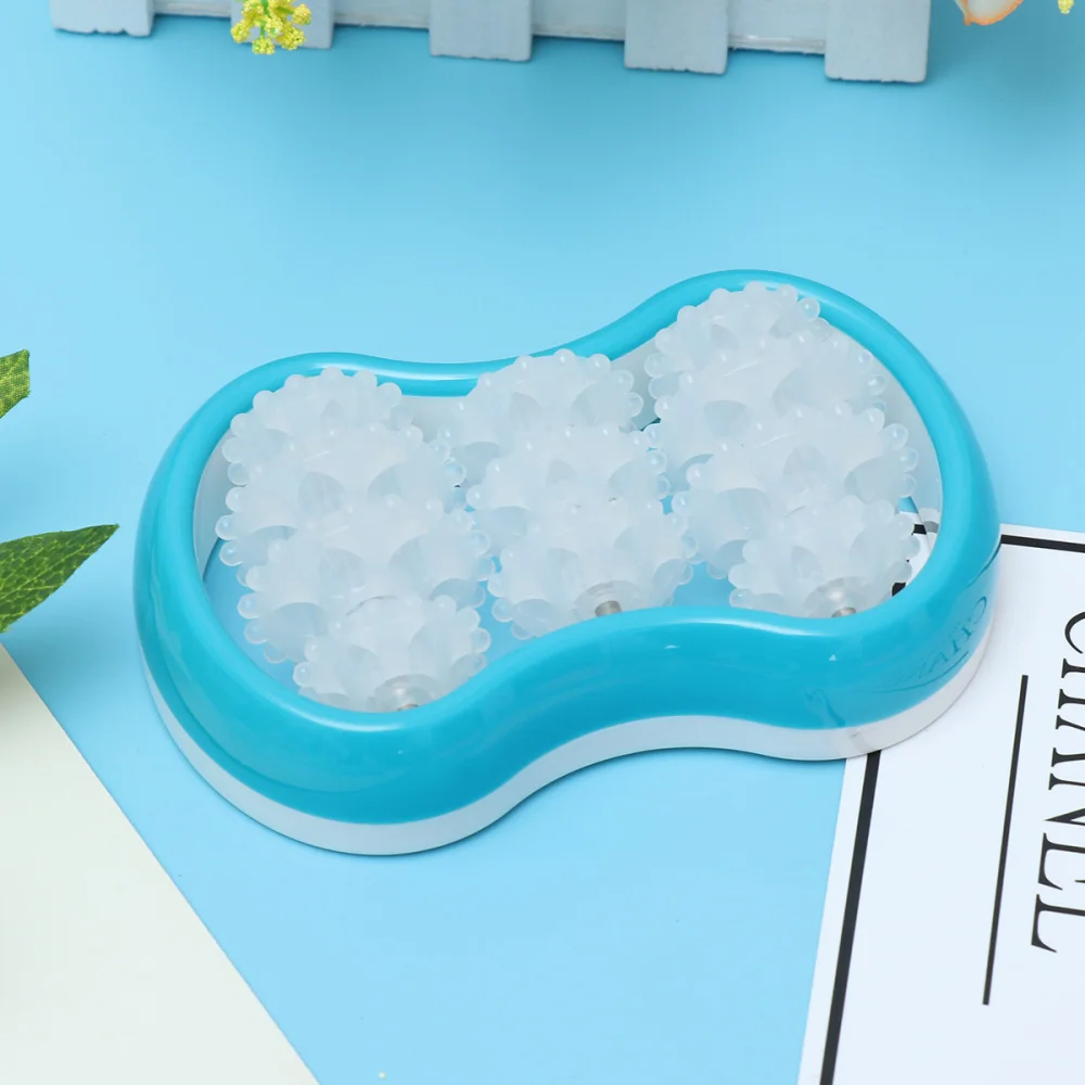 

11 Idler Wheel Multifunctional Massager Roller Foot Massager Relax Relief Massager (Blue)