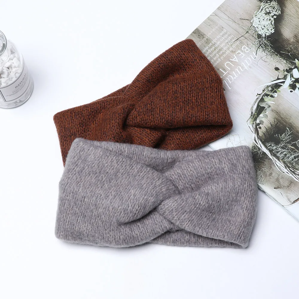 Новое поступление модные женские мягкие шерстяные плетеные повязки на голову