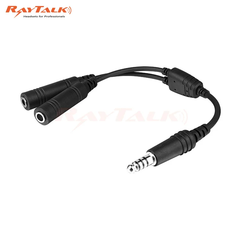 10 шт./лот кабель адаптера для гарнитуры общего назначения авиации двойной штекер