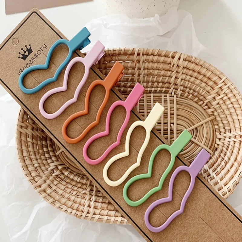 

7Pcs/set Matte Candy Color Hair Clip Fashion Women Barrettes Accessories Hairpin Girls Hair Styling Tools