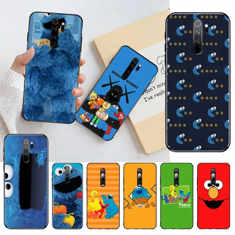 

HUAGETOP Cute cartoon Sesame Street Cookie Elmo Soft Phone Case Cover for Redmi Note 9 8 8T 8A 7 6 6A Go Pro Max Redmi 9 K20