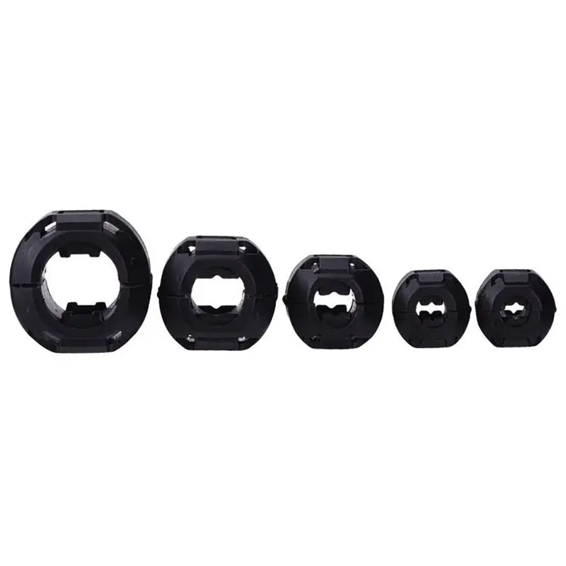 20 Pieces Clip-on Ferrite Ring Core RFI EMI Noise Suppressor Cable Clip for 3mm/ 5mm/ 7mm/ 9mm/ 13mm Diameter Black | Обустройство