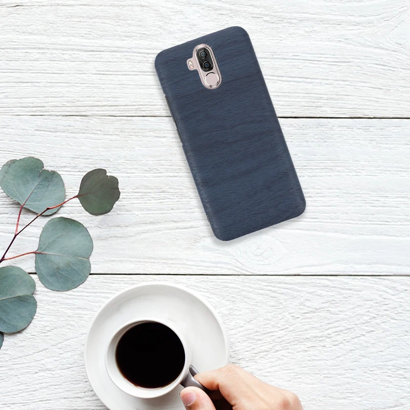 Чехол из искусственной кожи с деревянным лицевым покрытием для Ulefone Power 3 S чехол