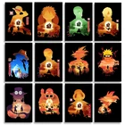 Короткая футболка с героями из японского аниме холст картины аниме персонажи HD печати настенные художественные плакаты и принты для детской комнаты украшения картинки