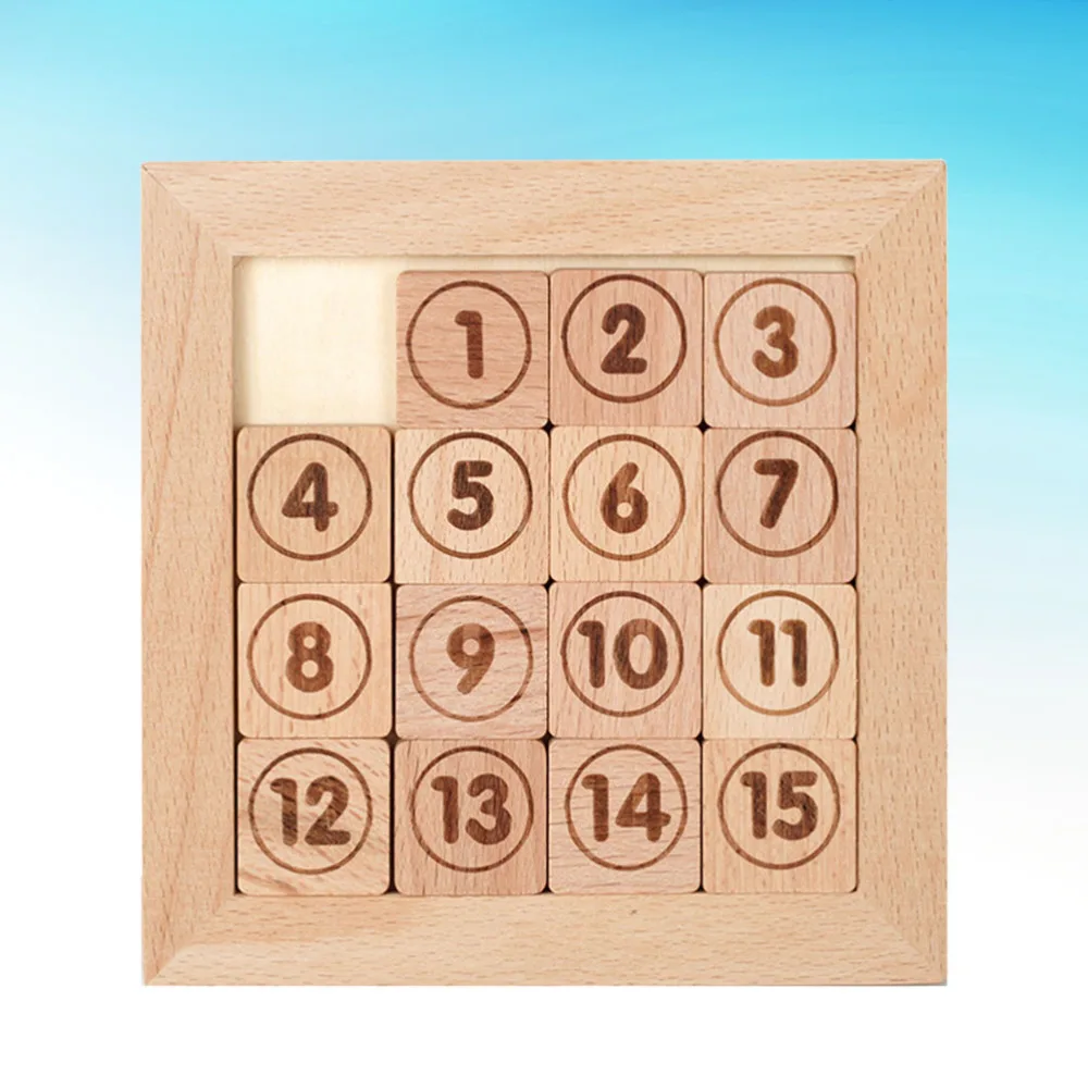 

1 Box Moving Puzzle Number Huarong Road Educational Table Games Multifunctional Game Chess for Kids Children