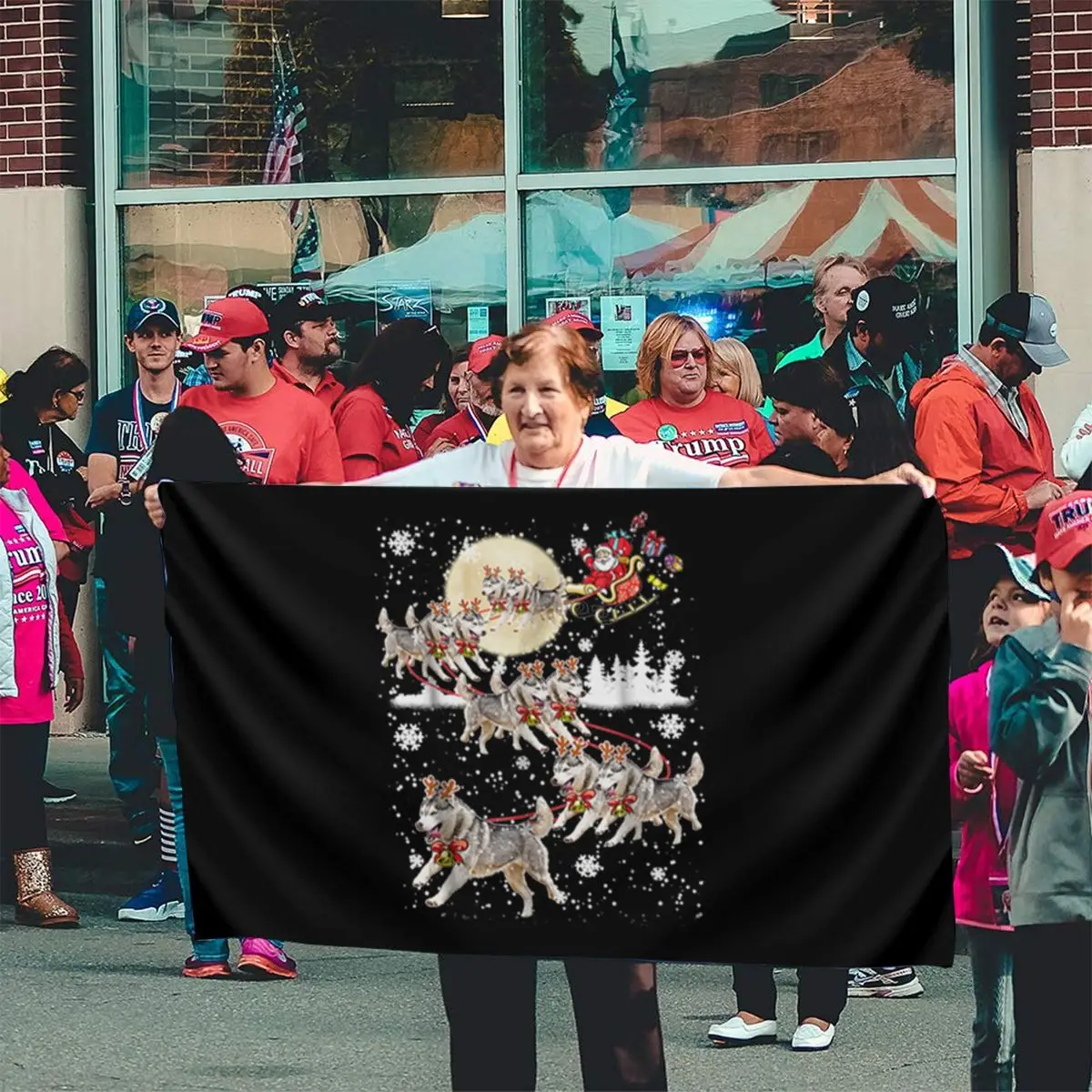 Удивительный Рождественский олень Сибирского Хаски 8211 симпатичная собака в