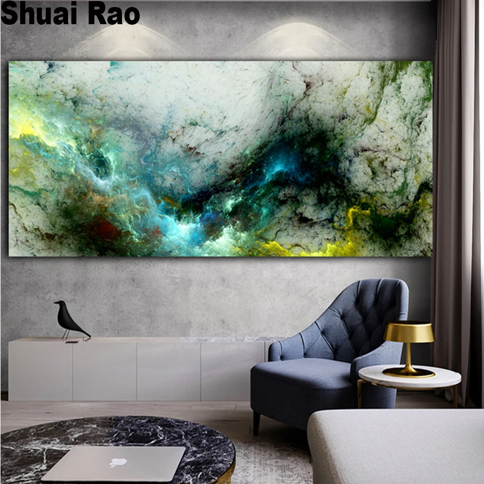 

full square round diamond painting green Xiangyun Landscape diamond embroidery sale 5d diy diamond mosaic wall stickers gift,