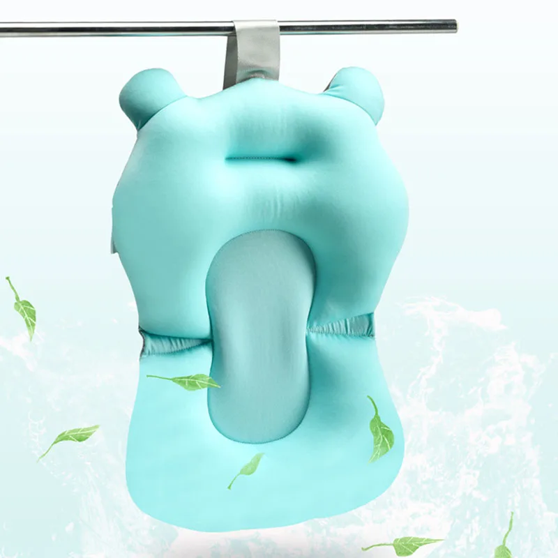 

Baby Shower Bath Tub Pad Non-Slip Bathtub Seat Support Mat Safety Security Bath Support Cushion Foldable Soft Pillow