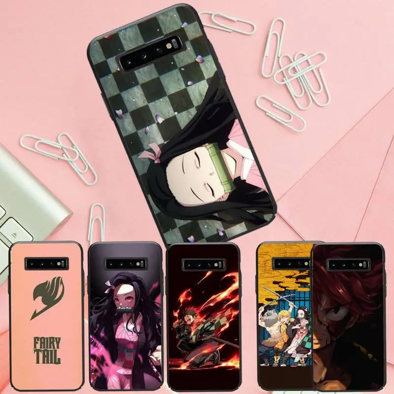 Демон лезвие & Fairy Tail цветной чехол для телефона samsung galaxy S8 S9 S10e S20 плюс J6 J600|Бамперы|
