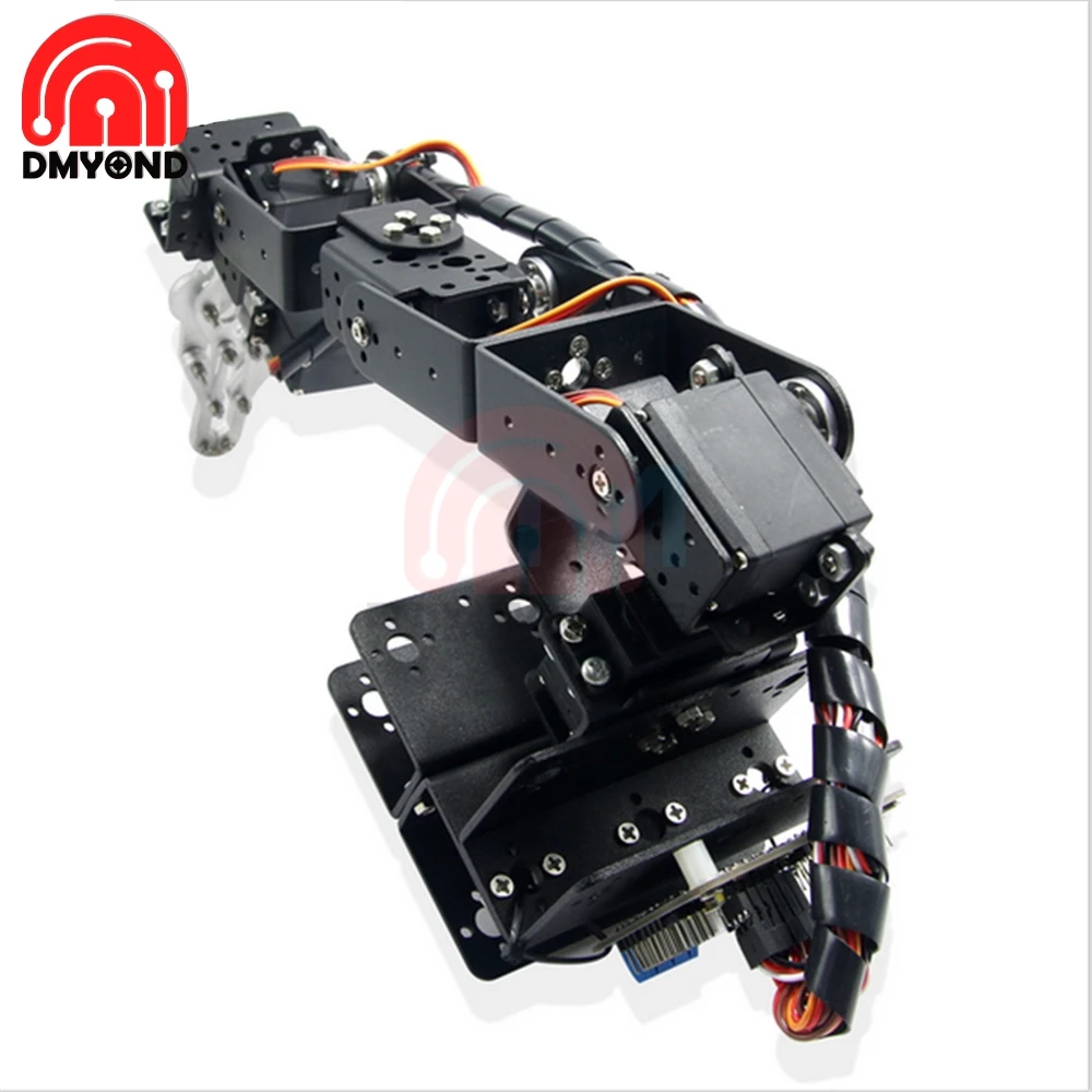 Алюминиевый робот 6 DOF Arm Claw Mount Механическая Роботизированная рука зажим коготь