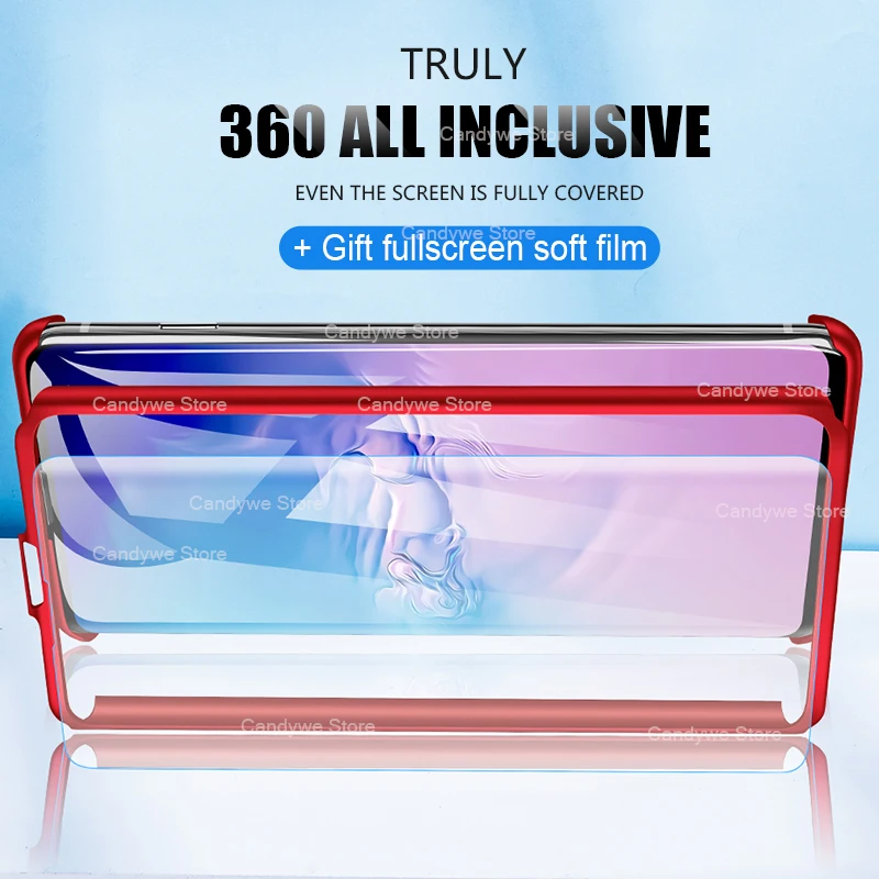 360 Полное покрытие Защитный чехол для samsung A30 A50 A40 A70 A10 Galaxy S10 S9 S8 плюс S7Edge S10E Жесткий ПК чехол для Note 8 9 Coque