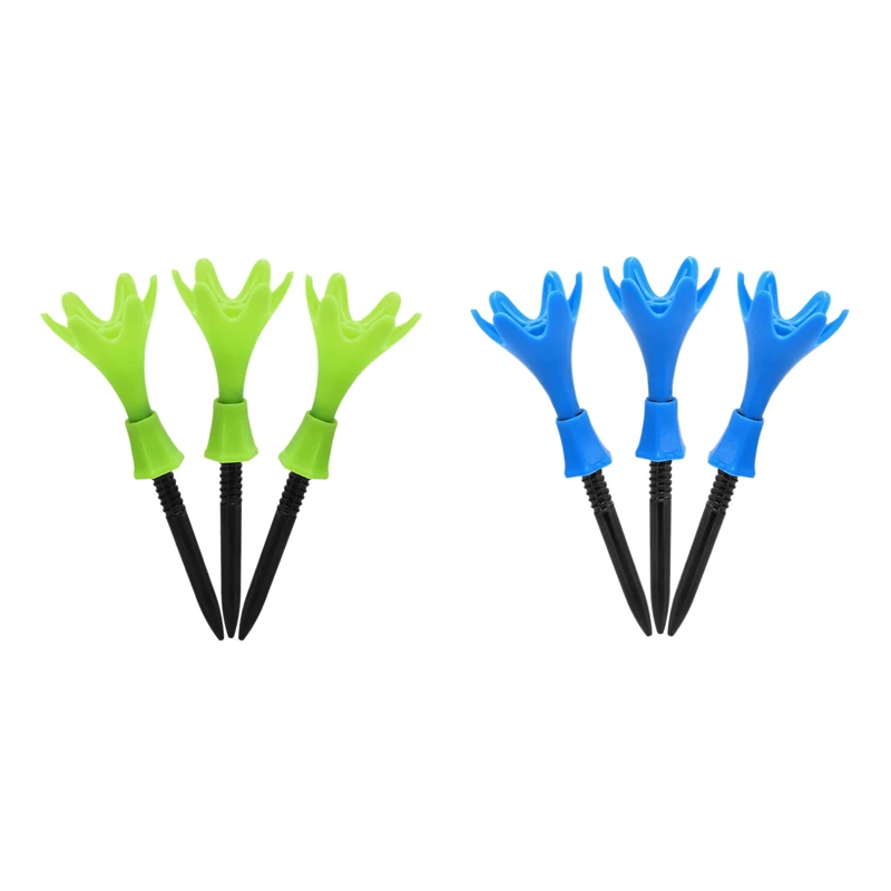 

3Pcs Plastic Golf Tees Height Adjustable Golf Tee Golfing Tee Golf Accessories,Blue Color