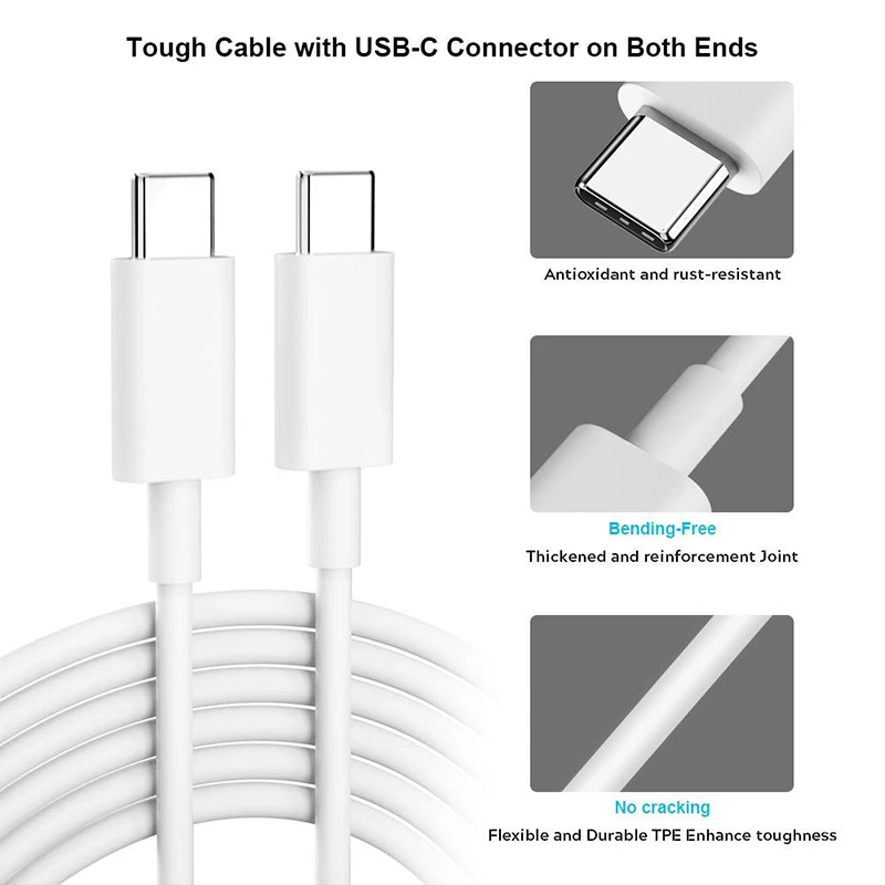 Кабель Usb Type-C на C Pd 3 0 c Сверхбыстрая зарядка Тип для Samsung Note 20 Xiaomi 10 кабель быстрой