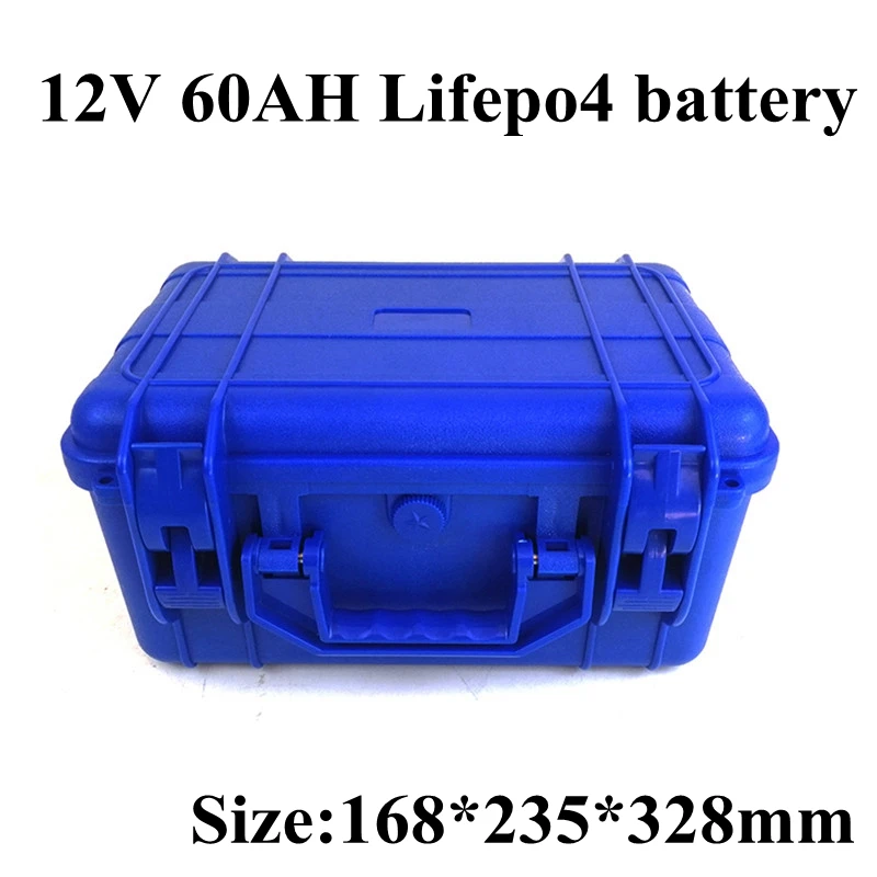 12v 60Ah Lifepo4 литиевая батарея с ABS чехол для хранения солнечной энергии кэмпер